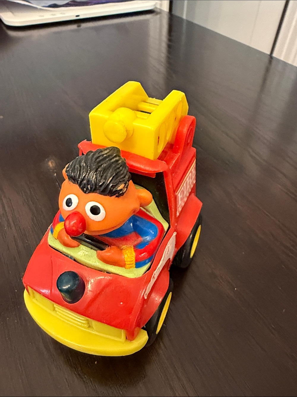 Sesame Street Red and Yellow Ernie Fire Truck Vehicle Toy